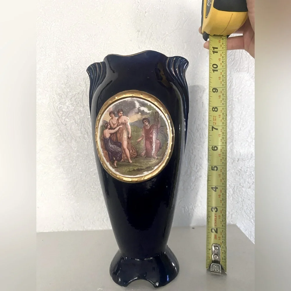 French vintage porcelain cobalt